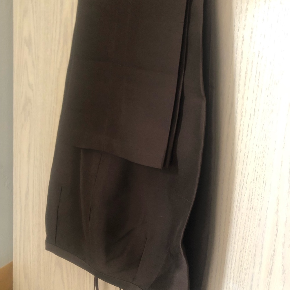 Brown pants silk .